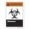 Signmission ANSI Warning, 5" Height, 7" Width, Decal, 5" H, 7" W, Landscape, Biohazard OS-WS-D-57-L-19944 - alternate 1